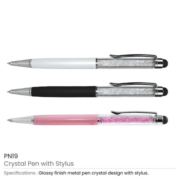 Promotional Crystal Pens with Stylus