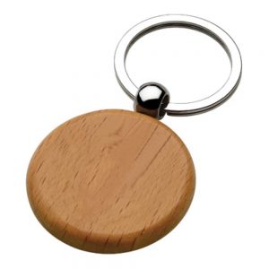 Round Wooden Personalized Keychains