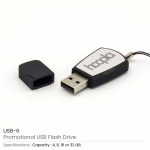 Black Rubberized USB Flash