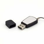 Promotional Black Rubberized USB Flash
