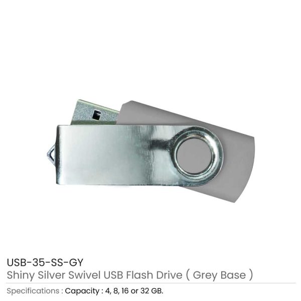 Swivel USB Flash - Grey