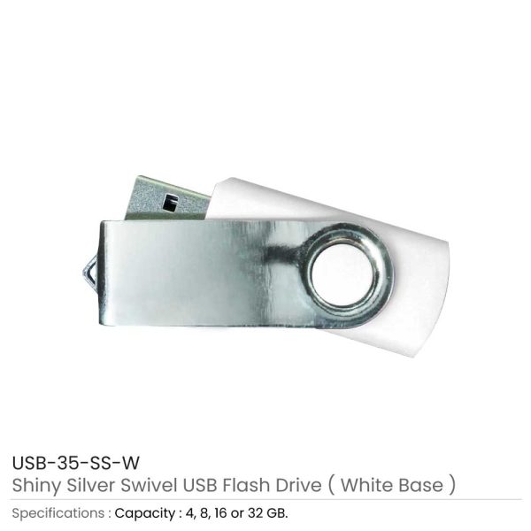 Swivel USB Flash - White