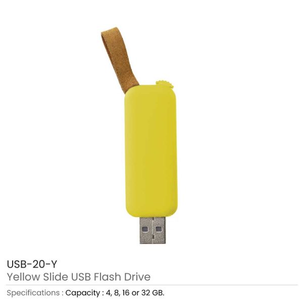 Slide Button Flash Drives USB-20-Y
