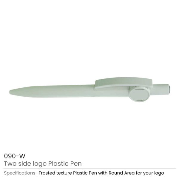 White Pens with Two side logo