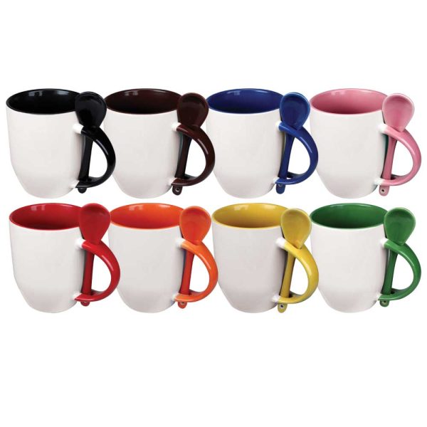 Custom Ceramic Mug with Spoon