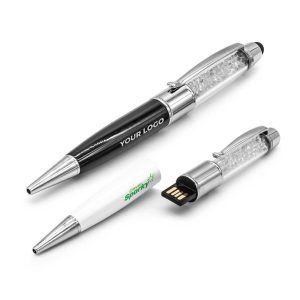 Branding Metal Pen with Crystal & Stylus