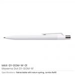 Dot-Pen-with-White-Clip-MAX-D1-GOM-W-01