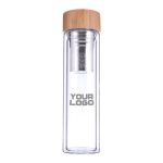 Branding Glass and Bamboo Flask TM-014