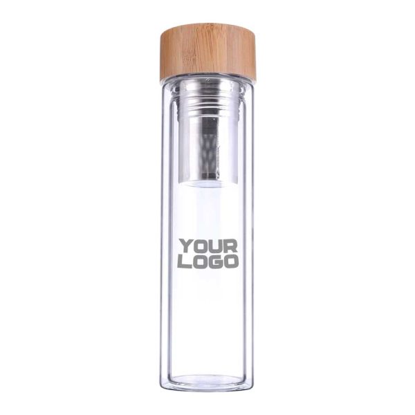 Glass and Bamboo Flask TM-014