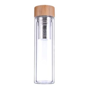 Glass and Bamboo Flask TM-014