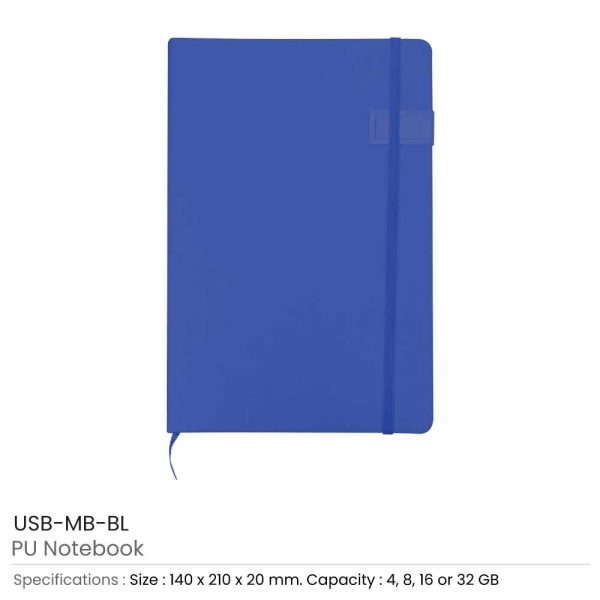 Red Notebook with USB Flash Chip