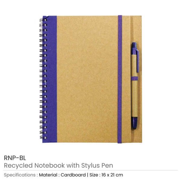 Blue Notepad with Pen