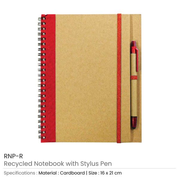 Red Notepad with Pen
