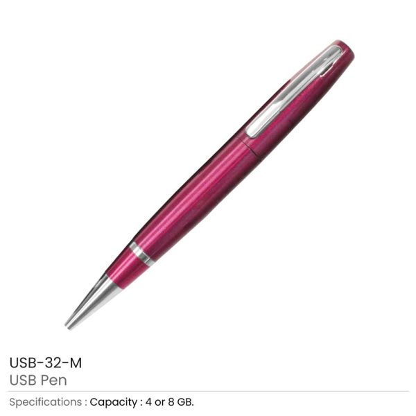 Metal USB Pen Maroon