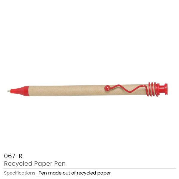 Recycle Paper Pens Red