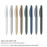 Recycled-Pens-Icon-Pure-MAX-IC8-MATT-RE-allcolors
