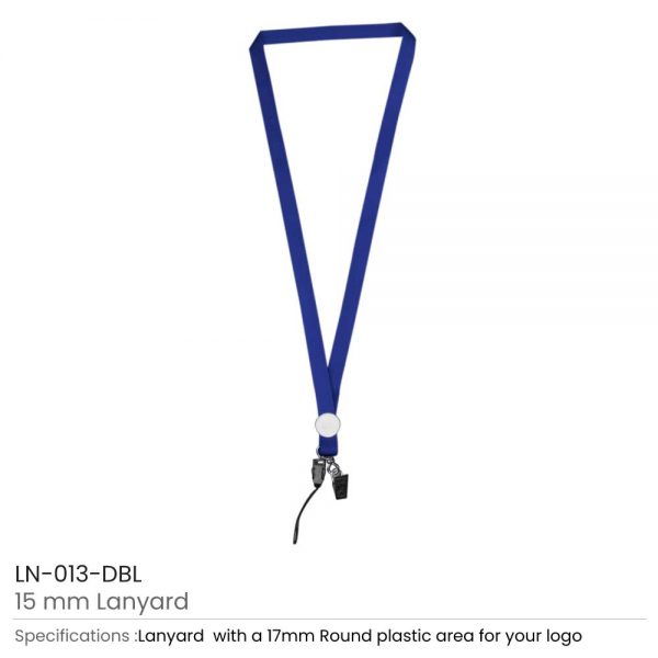 Lanyards with Epoxy Logo Dark Blue