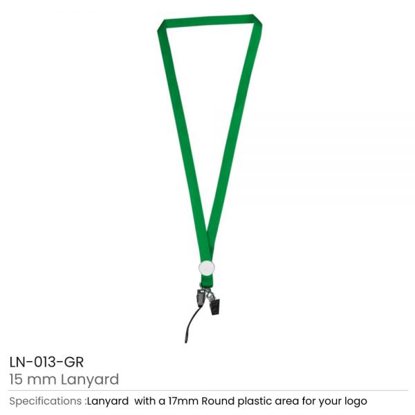 Lanyards with Epoxy Logo Green