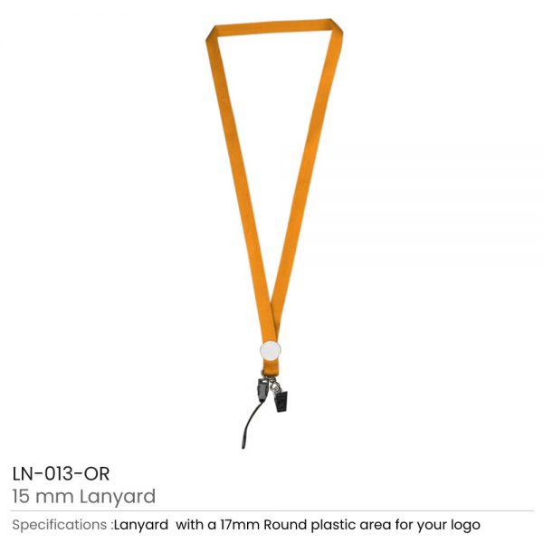 Lanyards with Epoxy Logo Orange