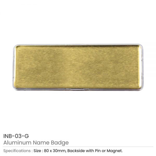 Lens Cover Name Badges Gold