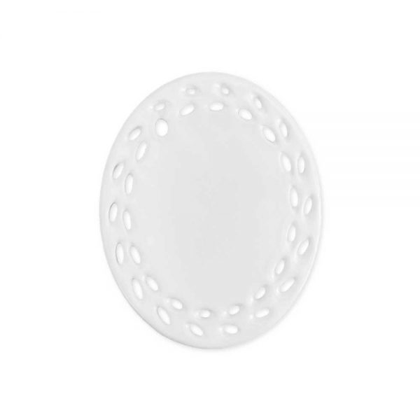 Oval Doily Ceramic Ornaments