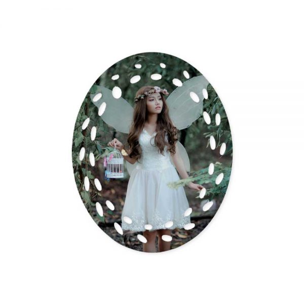 Oval Doily Ceramic Ornaments