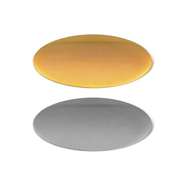 Oval Flat Logo Metal Badges