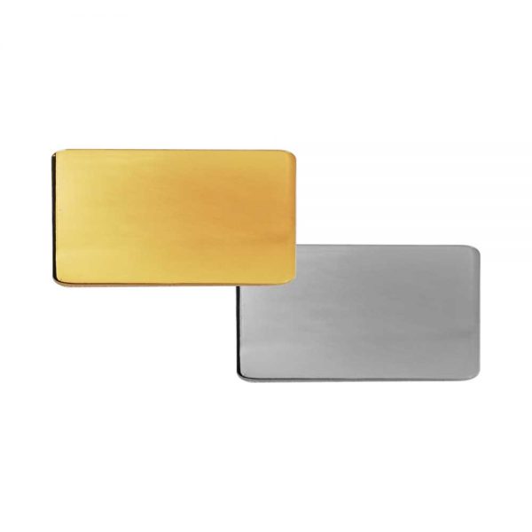 Rectangular Flat Metal Badges