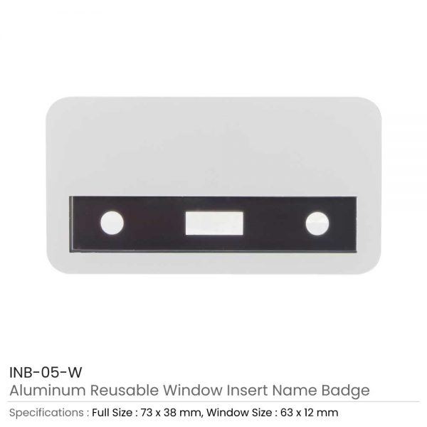 Reusable Insert Name Badges White