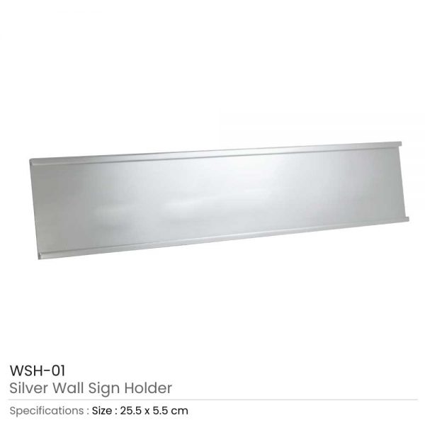 Wall Sign Holders Silver