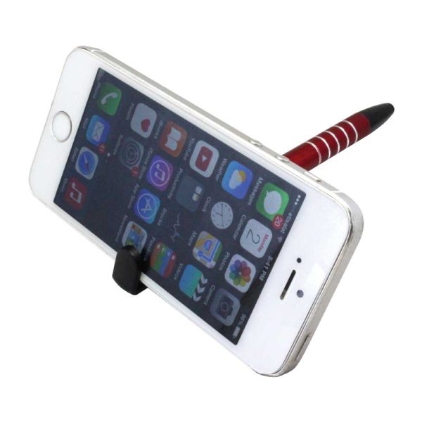 Metal Pen with Stylus & Phone Holder