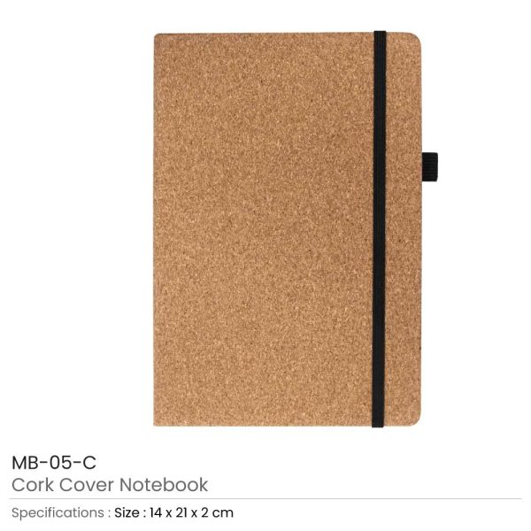A5 Size Cork Cover Notebooks