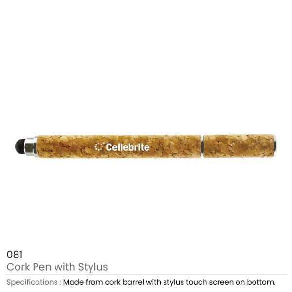Promotional Cork Pens with Stylus
