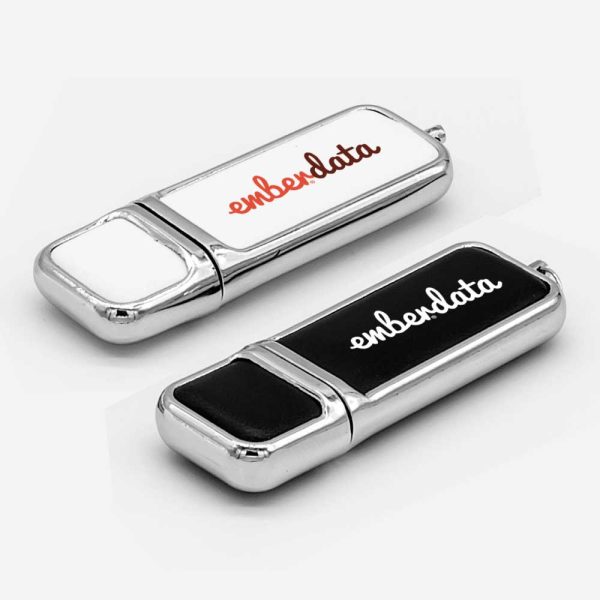 Branding Leather with Chrome Finish USB-18