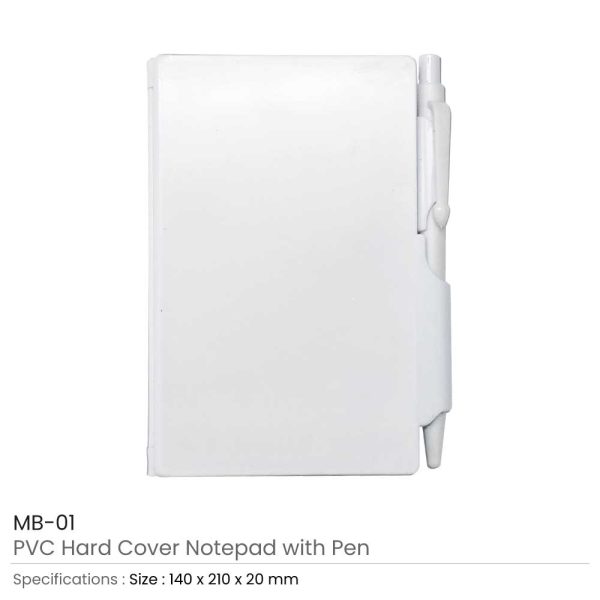 PVC Hard Cover Notepad with Pen