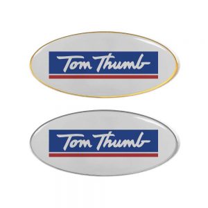 Printed Oval Flat Metal Badges