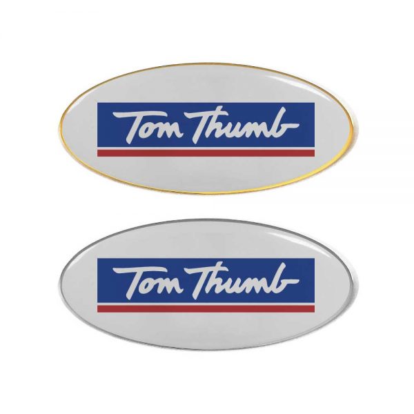 Printed Oval Flat Metal Badges