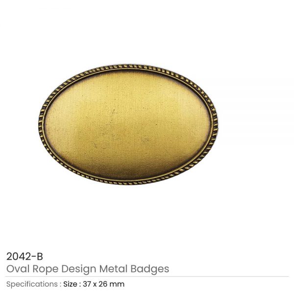 Oval Logo Badges Brown