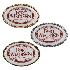 Oval Logo Badges Printing