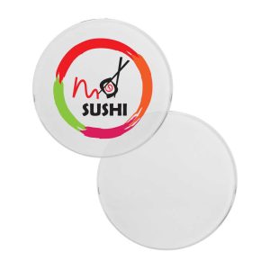 Branding Round Glass Tea Coasters
