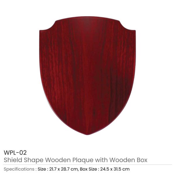 Shield Shaped Wooden Plaques Large Size