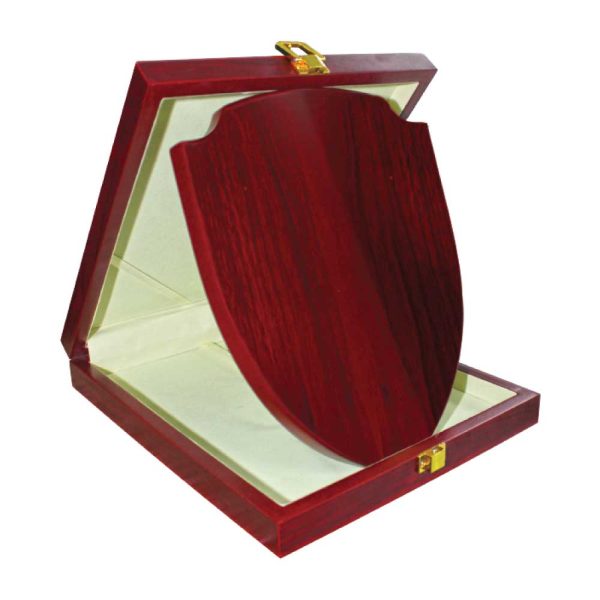 Shield Shaped Wooden Plaques with Box