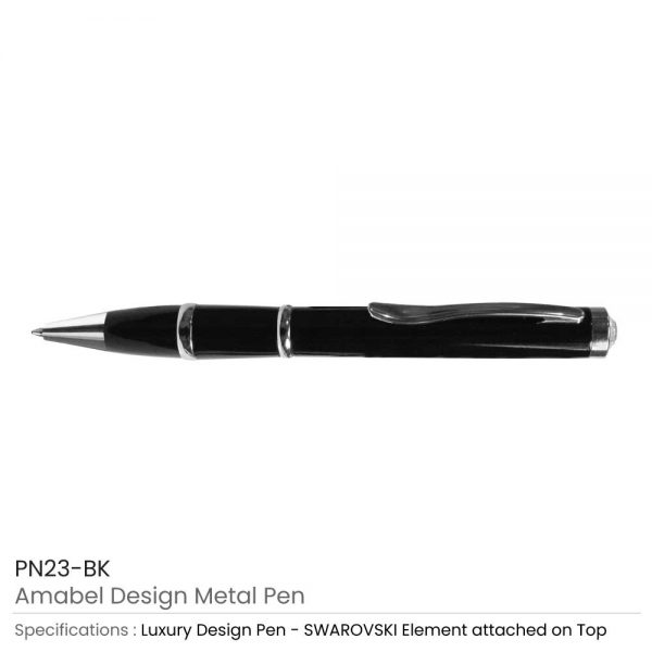 Amabel Design Metal Pens Black
