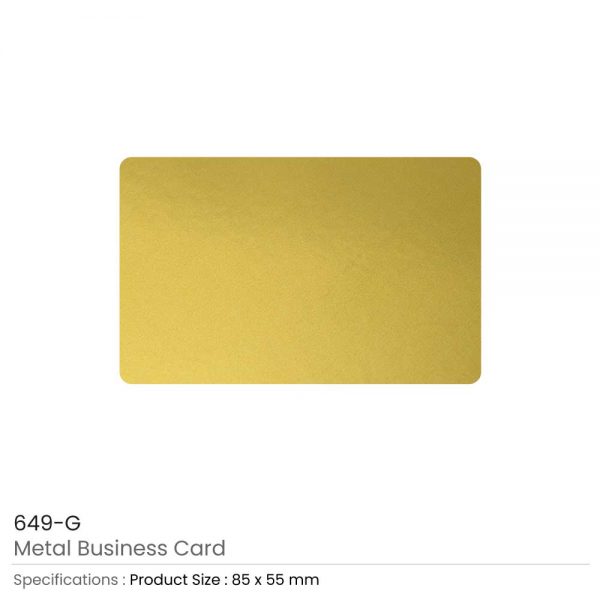 Metal Business Cards Gold