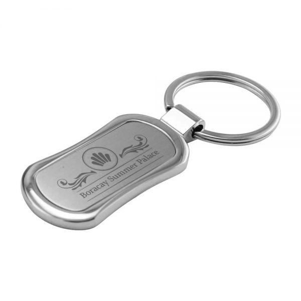 Promotional Rectangular Oval Metal Keychain