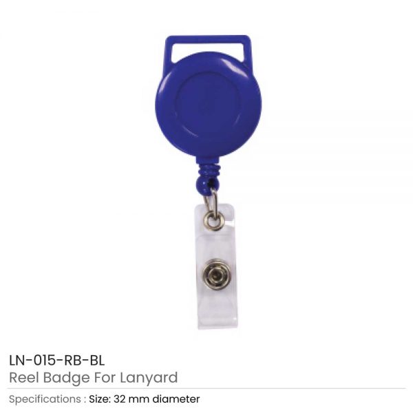 Blue Reel Badge For Lanyard