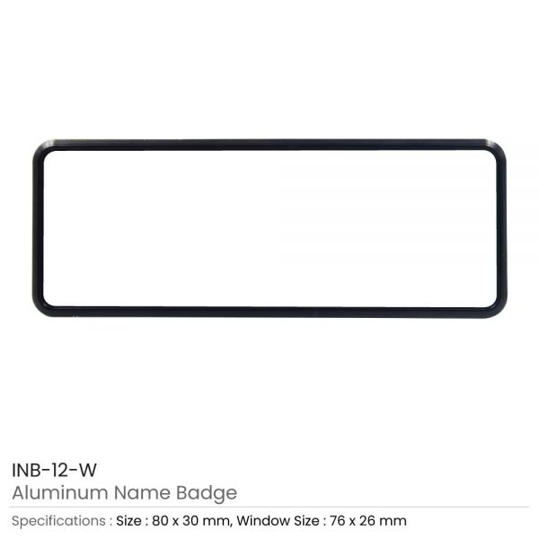 Reusable Name Badges White