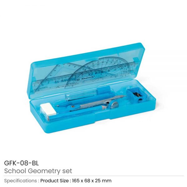 School Geometry Sets Blue