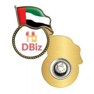 UAE Flag Metal Badges with Logo