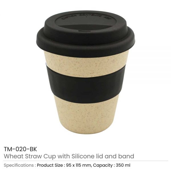 Wheat Straw Cups Black
